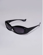 festival racer sunglasses in black with grey smoke lens