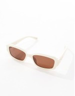 square sunglasses in white