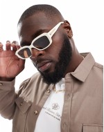 square sunglasses in white