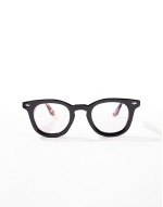 round sunglasses in tortoise shell with pink lens