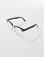 retro sunglasses with clear lens in black
