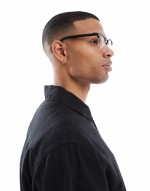 retro sunglasses with clear lens in black