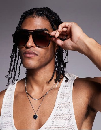 Quay studio sesh shield sunglasses in tortoiseshell