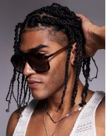 Quay studio sesh shield sunglasses in tortoiseshell